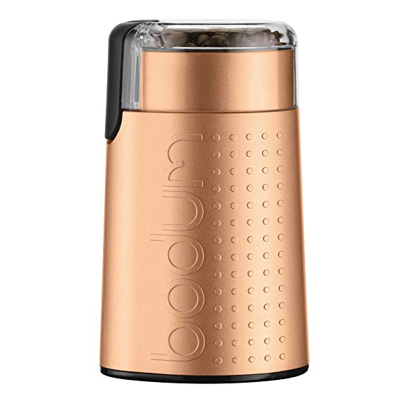 Bodum 11160-73US-1 Bistro Blade Coffee Grinder, Electric Coffee Grinder, Die-Cast Aluminum, Copper