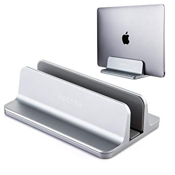 Vertical Laptop Stand NOLYTH Vertical Laptop Holder Desktop Stand Adjustable Dock Fits All MacBook/Surface/Gaming Laptop(Grey)