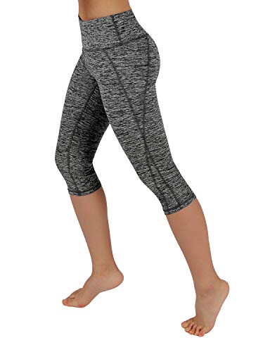 ODODOS Women's Tummy Control Yoga Capris Non See-Through Workout Leggings with Pocket