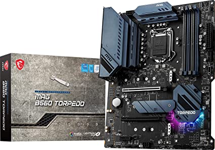 MAG B560 Torpedo (ATX, 11th/10th Gen Intel Core, LGA 1200 Socket, DDR4, PCIe 4, CFX, M.2 Slots, USB 3.2, 2.5G LAN, DP/HDMI)