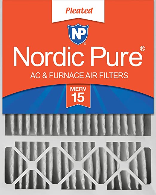 Nordic Pure 20x25x5 MERV 15 Pleated Lennox X6673_X6675 Replacement AC Furnace Air Filter 1 Pack