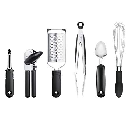 OXO 76781 Good Grips 6-Piece Kitchen Essentials Set, Black