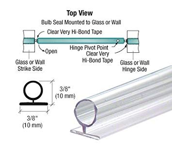 CRL Large Translucent Vinyl Bulb Seal - 95 in long by C.R. Laurence