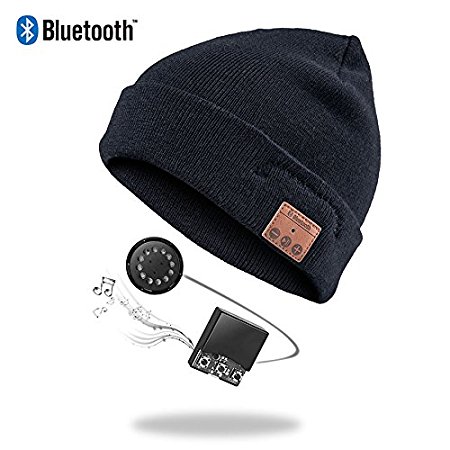 Zibaar Bluetooth Beanie Bluetooth Hat Bluetooth Beanie Hat Wireless Headphone Beanie Hat Combined with Bluetooth V4.1 Bluetooth Headphone and Mic, Hands Free Talking for Cell Phones