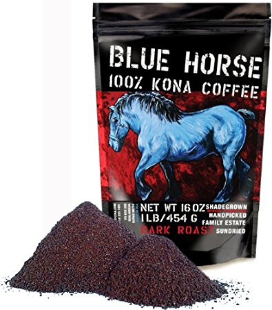 Farm-direct: 100% Kona Coffee, Dark Roast, GROUND, 1 Lb
