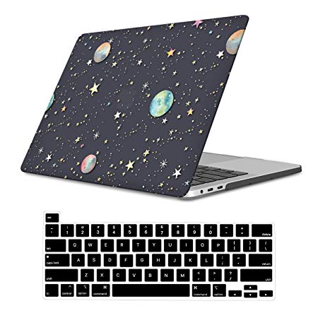 MacBook Pro 16 inch Case A2141 Release 2019,DQQH Ultra Thin MacBook Hard Shell Case with Keyboard Cover for Newest MacBook Pro 16 inch with Touch Bar/ID,Starry Night