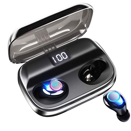 Wireless Earbuds CASECUBE Wireless Headphones Bluetooth 5.0 Earbuds 145H Playtime Noise Cancelling Earbuds Stereo Hi-Fi Wireless Earphones with 4000mAh Charging Case LED Battery Display