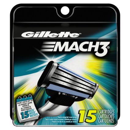 Gillette Mach3 Base Cartridges 15 Count