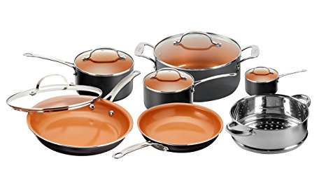 Gotham Steel 1471 Kitchen Nonstick Frying Pan and Cookware Set (12-Piece)