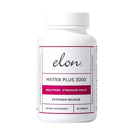 ELON Matrix Plus 3000 for Stronger and Healthier Nails – 60 Tablets | Professionally Formulated to Nourish, Enhance & Strengthen Nails | Designed with Biotin, L-Cysteine & Silicon Dioxide