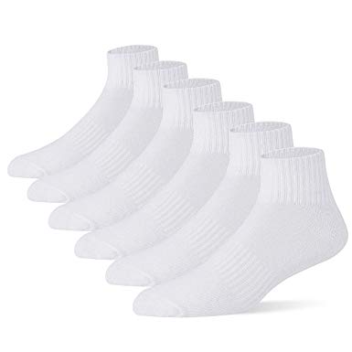 POSHDIVAH Men's Cotton Performance Athletic Running Ankle Socks 6 Pack Multiple Sizes Choice