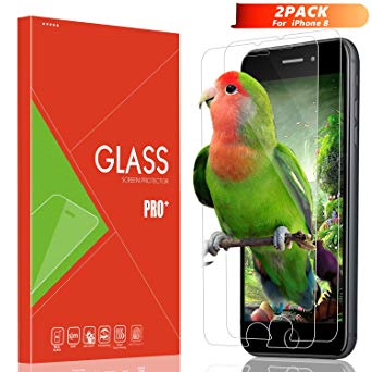 TAIKON iPhone 8, 7, 6S, 6 Screen Protector Glass [2 Pack], Full Coverage HD Tempered Glass, 9H Hardness, Anti-Scratch Screen Protector for Apple iPhone 8, iPhone 7, iPhone 6S, iPhone 6