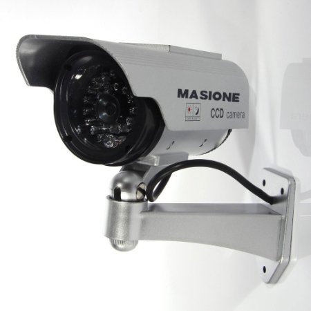 Masioneamptrade Fake Security Camera - Heavy Duty - Night Vision Look - Solar Power