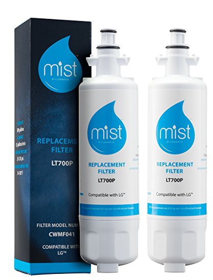 Mist LG LT700P, ADQ36006101, Kenmore 46-9690 Refrigerator Water Filter Replacement 2 Pack