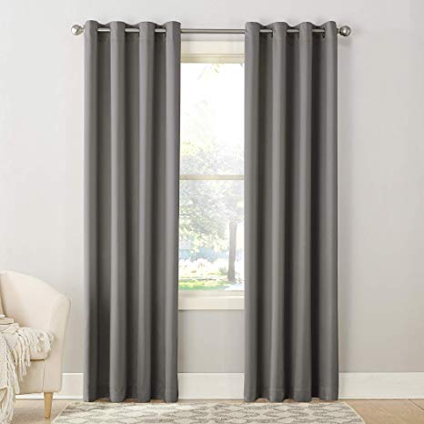 Sun Zero Becca Energy Efficient Grommet Curtain Panel, 40" x 84", Steel