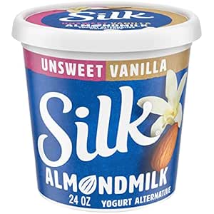 Silk Almond Milk Dairy-Free Yogurt Alternative, Unsweetened Vanilla, Soy-Free, Gluten-Free, Vegan, Non-GMO Project Verified, 24 oz.