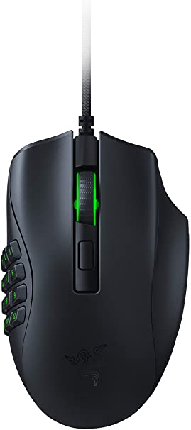 Razer Naga X Wired MMO Gaming Mouse: 18K DPI Optical Sensor - 2nd-gen Razer Optical Switch - Chroma RGB Lighting - 16 Programmable Buttons - 85g - Classic Black