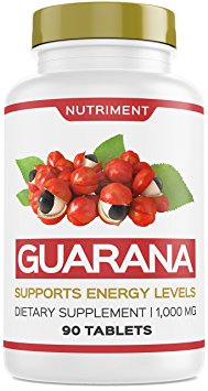 Nutriment Guarana 1000mg Supports Energy Levels and Motivation 90 Tablets