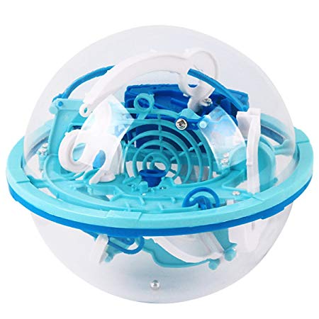 CCXZXF Intellect Maze Ball - Labyrinth Globe Toys Primary 100 Challenging Barriers Best Gift Magic Puzzle Game Independent Play for Children 7-15 Years