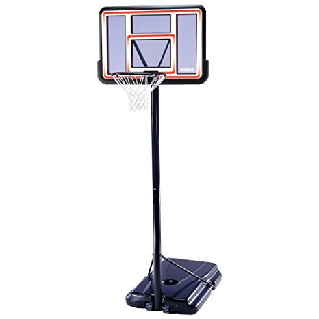 Lifetime 1269 Pro Court Height Adjustable Portable Basketball System, 44 Inch Backboard