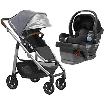 UPPAbaby Full-Size Cruz Infant Baby Stroller & MESA Car Seat Bundle, Gregory/Jake