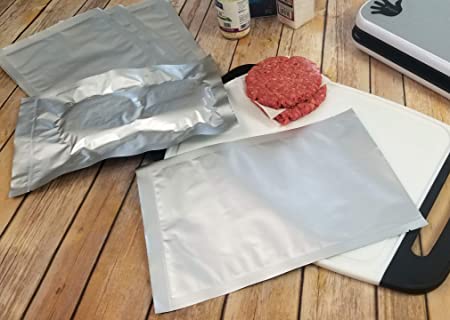 (50) 8”x12” Gen 2.0 Textured/Embossed Mylar Aluminum Foil Vacuum Sealer ChannAl Bags – Quart Size Hot Seal Commercial Grade Food Sealer Bags for Food Storage and Sous Vide