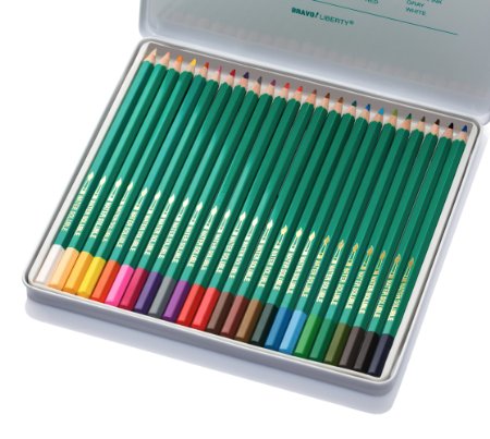Liberty Bravo Premium Quality Colored Pencils Set of 24 Assorted Colors CC-858ZM