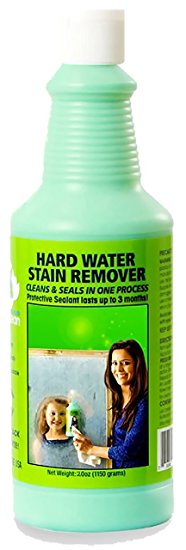 Bio Clean: Eco Friendly Hard Water Stain Remover (40oz Large)- Our Professional Cleaner Removes Tuff Water Stains From Shower doors, Windshields, Windows, Chrome, Tiles, Toilets, Granite, steel e.t.c