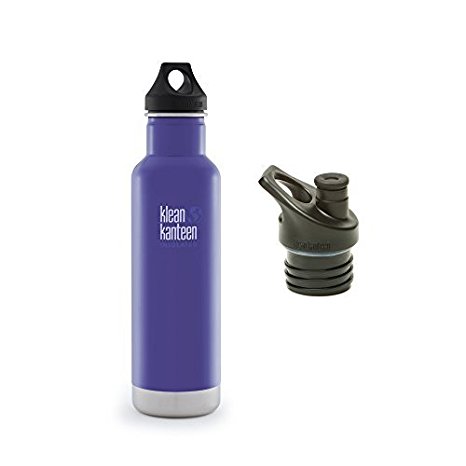 Klean Kanteen Classic Insulated Bottle Bundle with 2 Caps