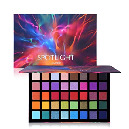 Ucanbe 40-color Spotlight Eyeshadow Palette Waterproof Non-stick Cup Colorfast Shimmer Matte Eye Shadow, Great Choice and Gift for Girls.
