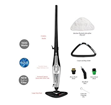 H20® HD Slim Multi-Purpose Steam Cleaner: A New Definition in Steam Cleaning-Black/Grey