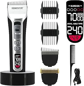 The Fadify 2.0 Cordless Hair Clippers for Men, 7000RPM Professional Barber Clippers Detachable Inclined Blade, Mens Hair Clippers Fading Culture Hair Trimmer Cutting Kit Rechargeable LCD Men Boy Gift