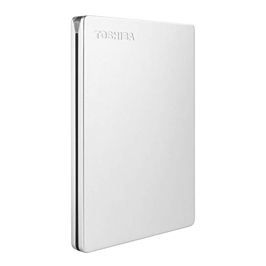 Toshiba Canvio Slim 1TB Portable External Hard Drive USB 3.0, Silver (HDTD310XS3DA)