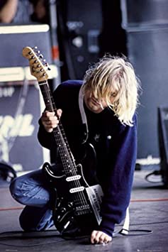 Laminated Kurt Cobain Nirvana Guitar Poster 24x36