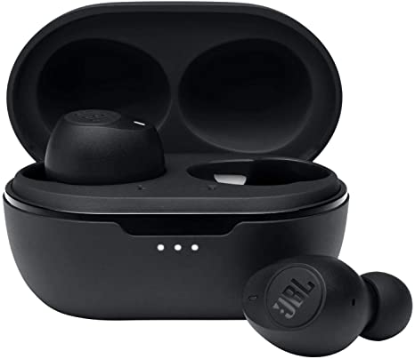 JBL TUNE 115 TWS - True wireless Bluetooth earbuds with charging case, in black