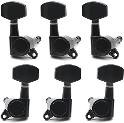 Guitar Tuning Pegs 3R 3L Tuning Pegs String Keys Tuners Machine Heads for Strat Tele Electric Black