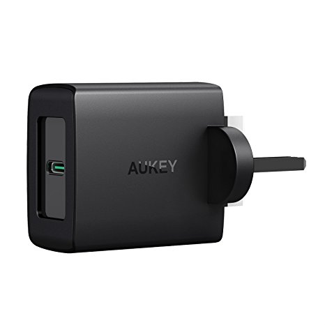 AUKEY USB C Charger with Power Delivery 3.0 27W for Samsung Galaxy S8 / S8 , Nexus 6P, Google Pixel XL, LG G5, Macbook 2015 / Pro, iPhone X / 8 / 8 Plus, HP Spectre x360, Nintendo Switch and more