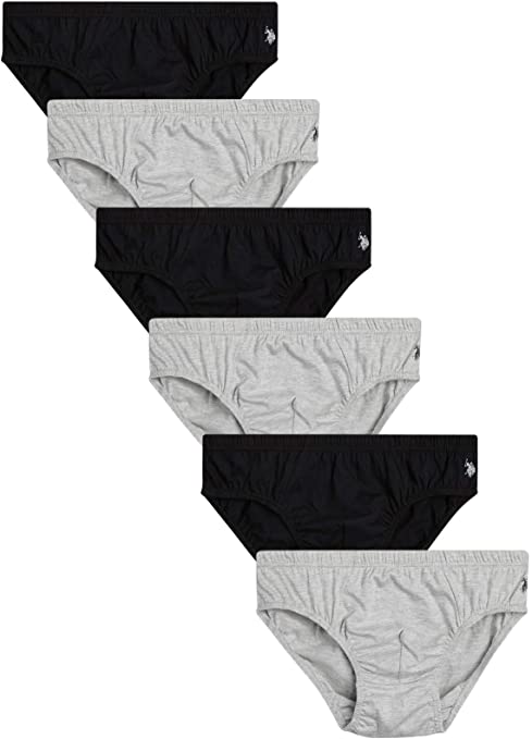 U.S. Polo Assn. Men's 6 Pack Low Rise Underwear Briefs