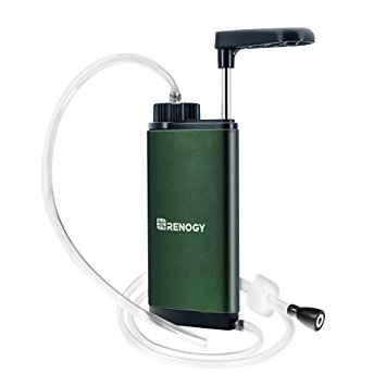 Renogy Outdoor Water Filtration Purifier Portable Compact with Replaceable Filters for Hiking Camping Travelling Emergency and Storm Supplies