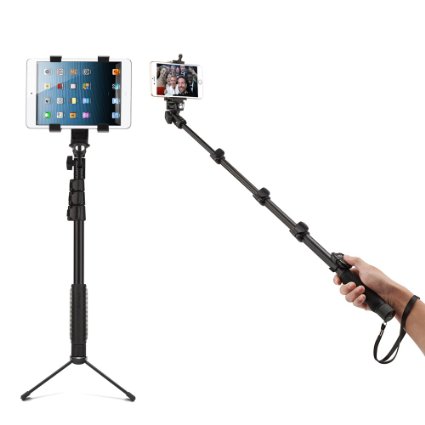 Accmor Bluetooth Extendable Selfie Stick with Tripod Stand for Smartphones, Tablets and Video Cameras