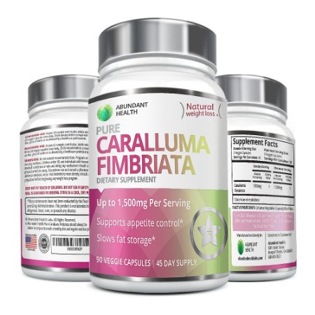 Pure Caralluma Fimbriata - All Natural Weight Loss Supplement and Appetite Suppressant - Top Herbal Supplement Fat Burner - Lose Weight, Detox and Cleanse Body Naturally