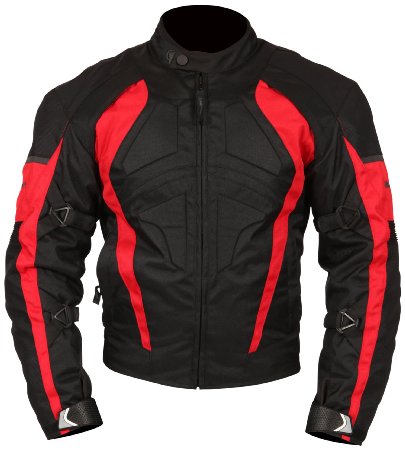 Milano Sport Gamma Motorcycle Jacket with Red Accent Black X-Large