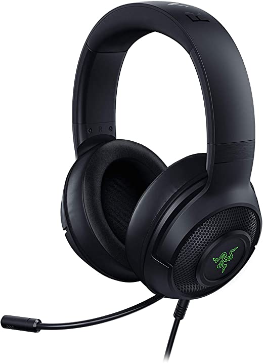 Razer Kraken V3 X Gaming Headset: 7.1 Surround Sound - Triforce 40mm Drivers - HyperClear Bendable Cardioid Mic - Chroma RGB Lighting - for PC - Classic Black