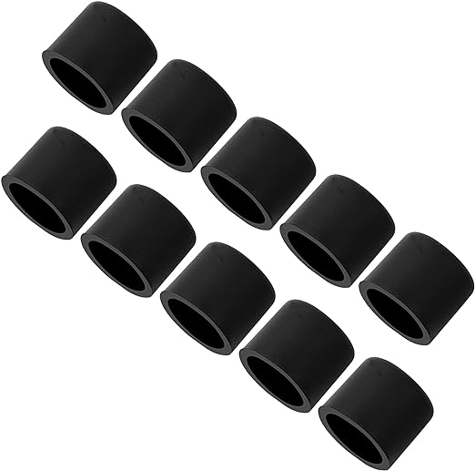 uxcell Silicone RCA Female Connector Anti Dust Plug, 8mm Dust Proof Cap Protector Cover 10 Pcs Black