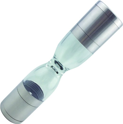 Deluxe Hourglass 2 in 1 Salt & Pepper Grinder. It's a Salt Mill and Pepper Mill Set in One Unit