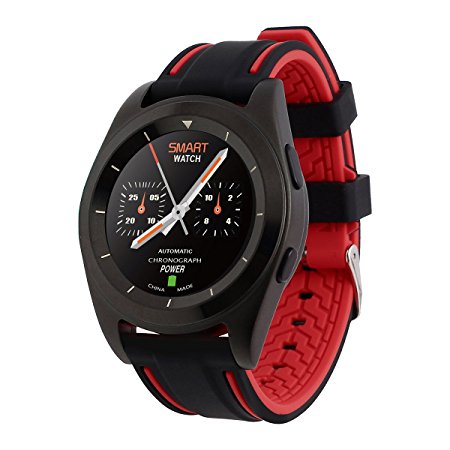 NO.1 G6 Bluetooth 4.0 PSG Heart Rate Monitor Sedentary Reminder Call/SMS Reminder Sport&Business Smart Watch (Black  Red TPU)