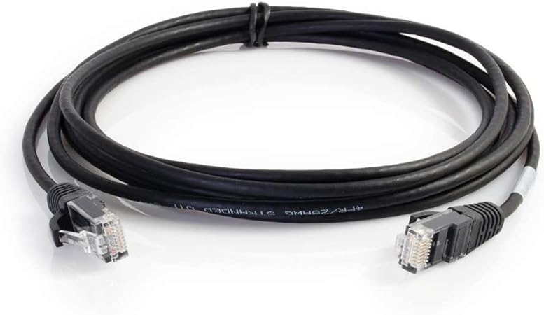C2G 01103 Cat6 Cable - Snagless Unshielded Slim Ethernet Network Patch Cable, Black (4 Feet, 1.21 Meters)