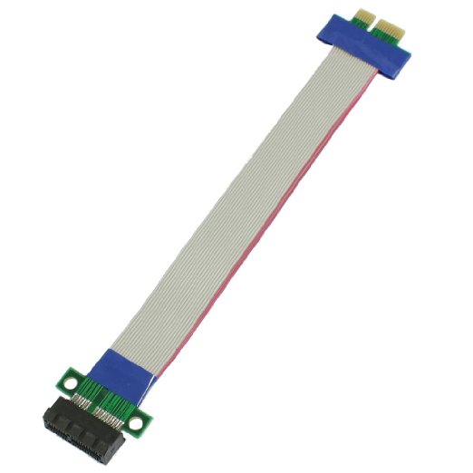 Sourcingmap PCI-E 1X Slot Riser Card Extender Ribbon Flex Cable