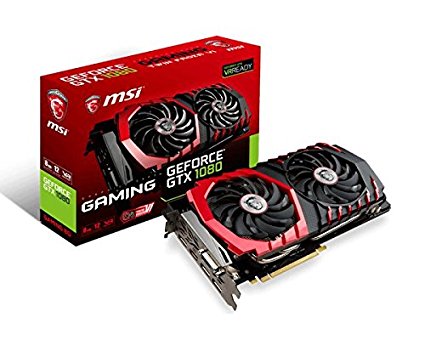 MSI GeForce GTX 1080 GAMING X 8G Video Card 8GB GDDR5X 256-Bit PCI Express SATA HDMI/DVI-D/3xDisplayPort Retail