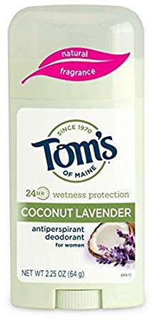 Tom's of Maine Women's Stick Natural Antiperspirant, Coconut Lavender, 2.25 Ounce